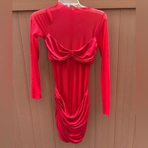 Oh Polly Red Long Sleeve Dress